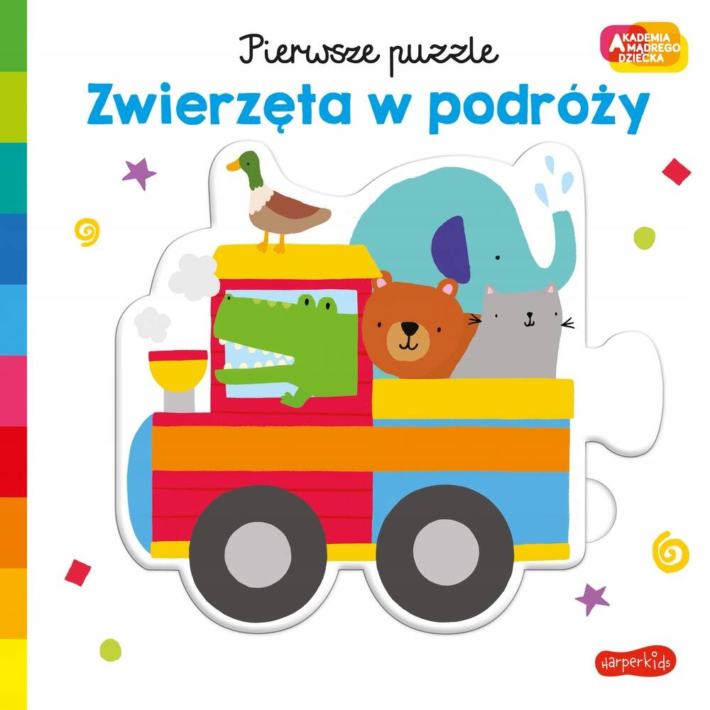 Pierwsze Puzzle Zwierzęta W Podróży Akademia Mądrego Dziecka 0+ HarperKids_1