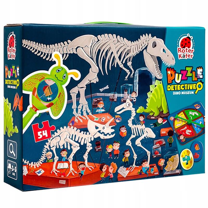 Puzzle Edukacyjne Dino Museum Tekturowe Dinozaury 3+ Roter Kafer_1