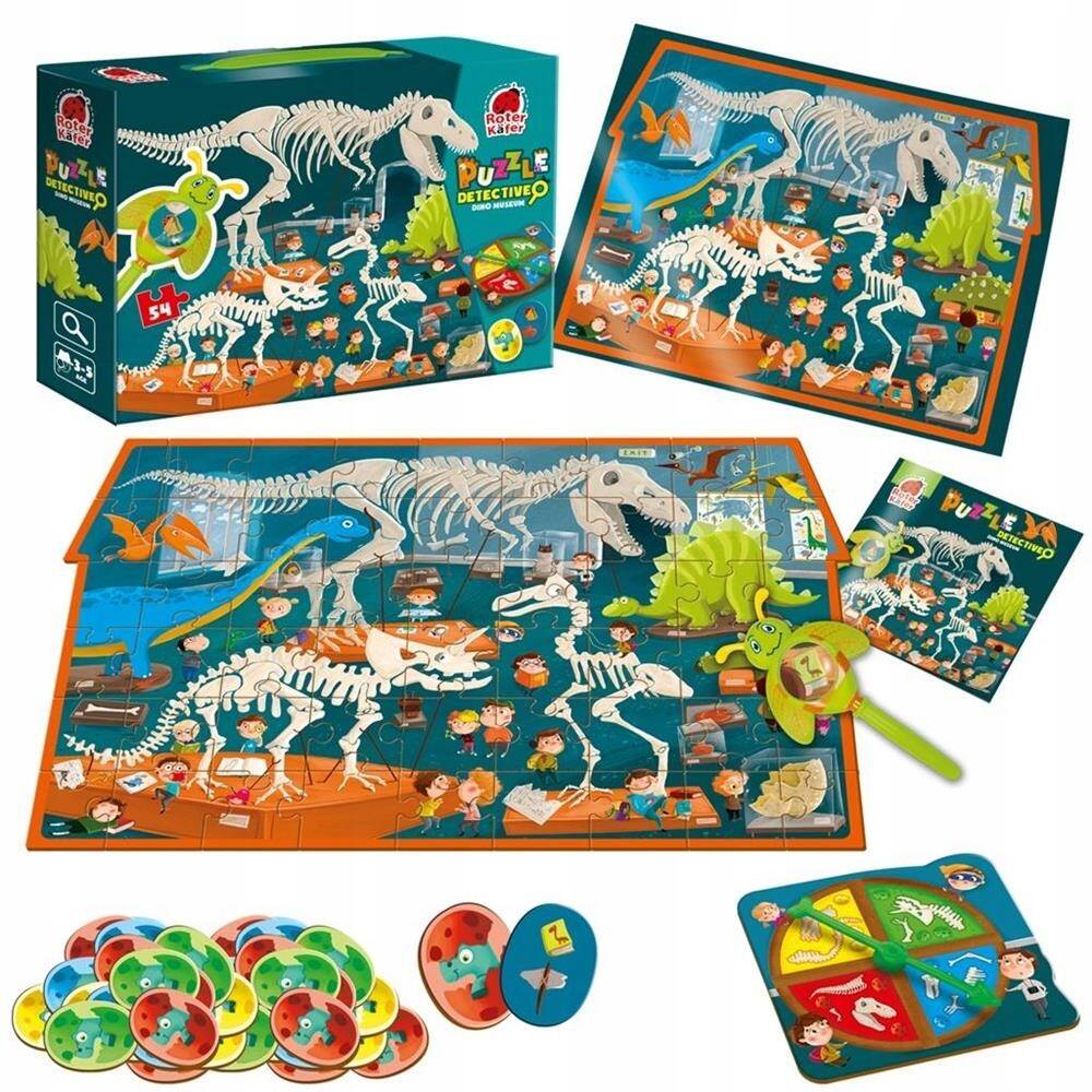 Puzzle Edukacyjne Dino Museum Tekturowe Dinozaury 3+ Roter Kafer_2