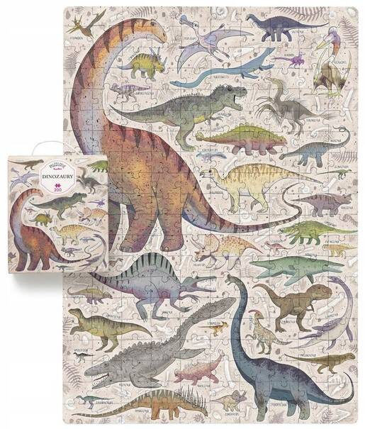 Puzzle 200 Układanka PuzzLove DINOZAURY Prehistoryczne Gady Kreda 7+ CzuCzu_1