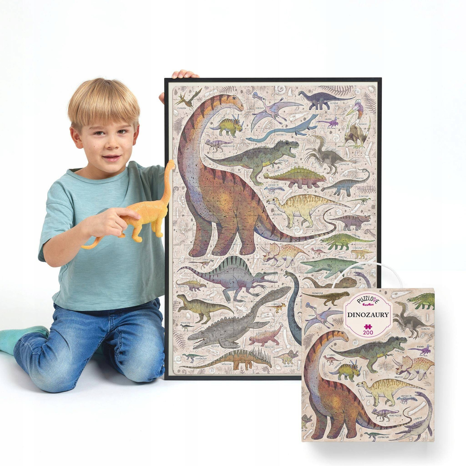 Puzzle 200 Układanka PuzzLove DINOZAURY Prehistoryczne Gady Kreda 7+ CzuCzu_2