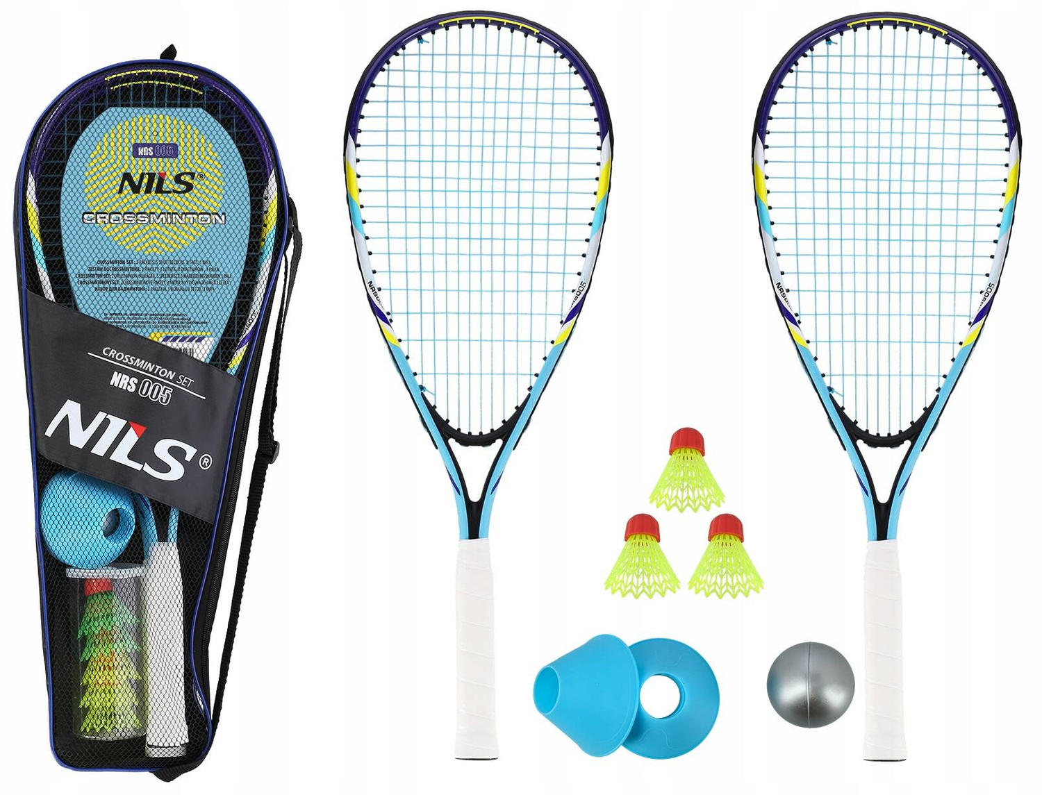 Zestaw SPEED BADMINTON Crossminton Rakiety Lotki Piłeczka Nils NRS005_1
