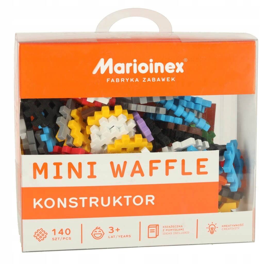 Klocki Konstrukcyjne Mini Waffle Konstruktor 140 Elementów 3+ Marioinex_6