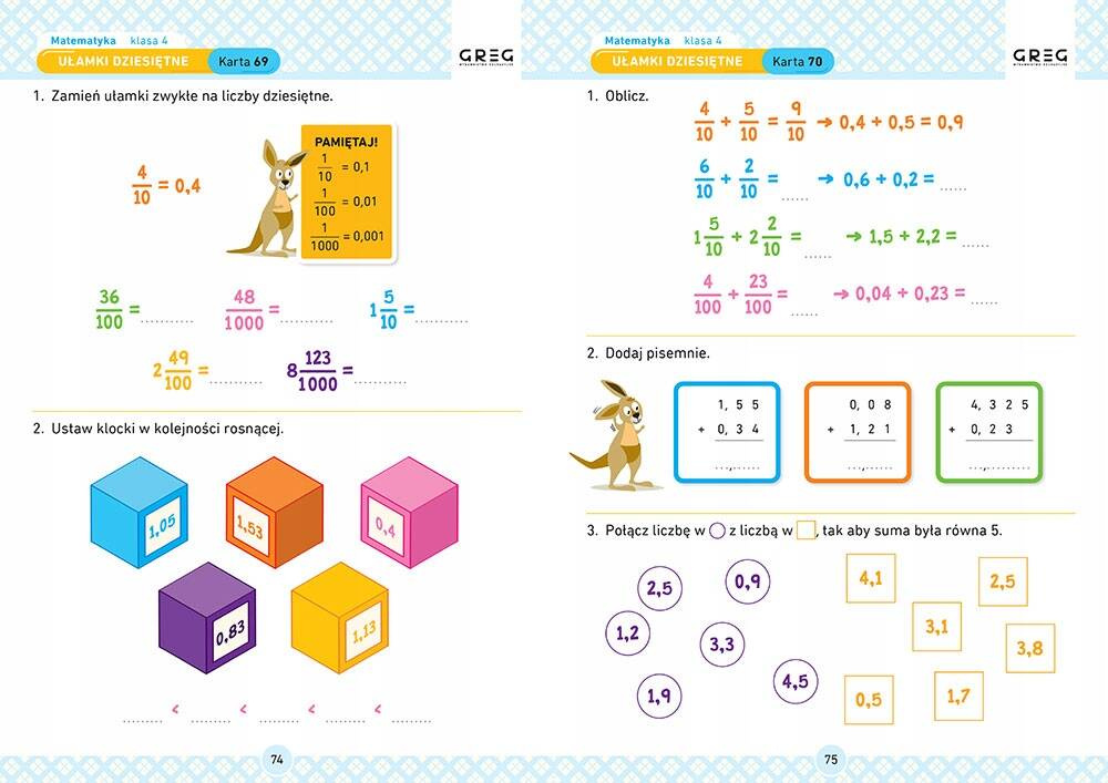 Matematyka Karty Pracy W Szkole I W Domu Klasa 4 SP Greg_2