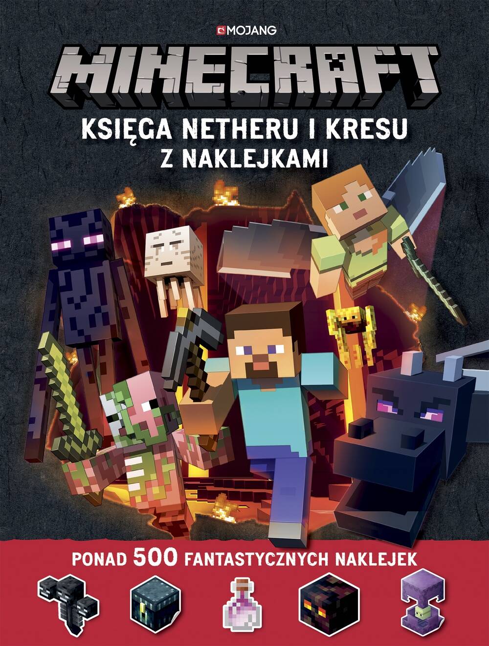 MINECRAFT Księga Netheru i Kresu Z Naklejkami S. Milton 6+ HarperKids_1