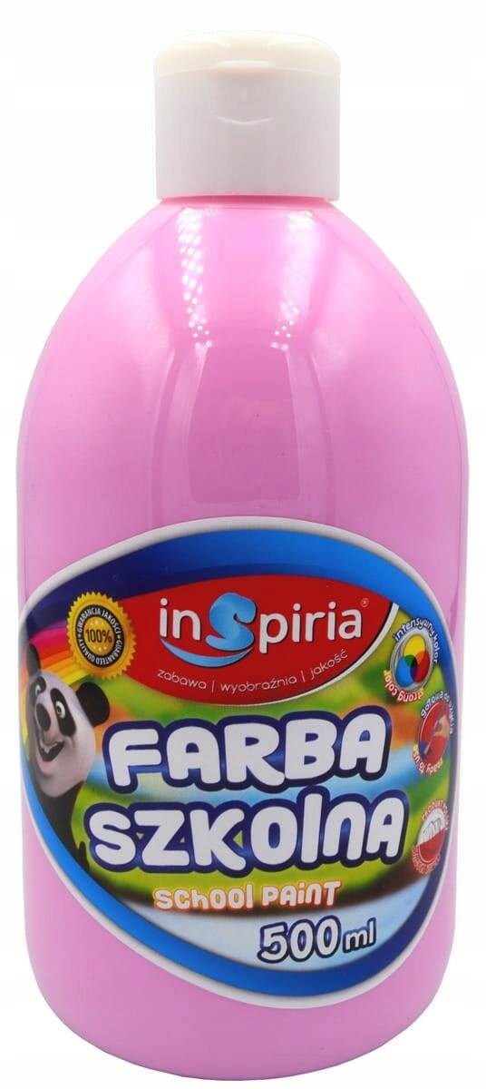 Farba Plakatowa Szkolna 500ml RÓŻOWA Inspiria 8137_1