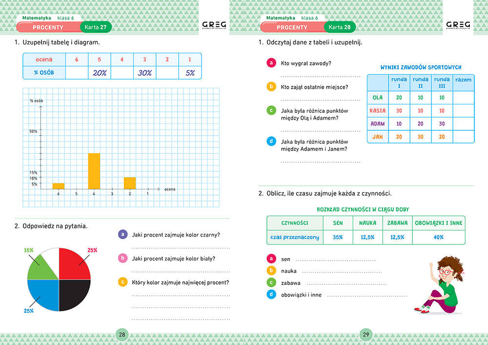 Matematyka Karty Pracy W Szkole I W Domu Klasa 6 SP Greg_2