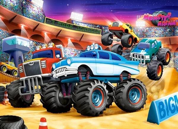 Puzzle 70 Układanka Dla Dzieci Auto MONSTER TRUCK Samochód 5+ Castorland_1