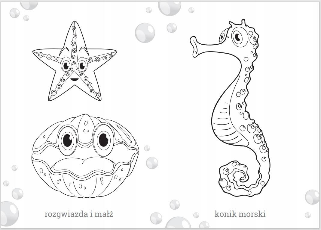 Kolorowanka Maluszkowe Malowanie Zwierzęta Morskie 2+ Skrzat_3