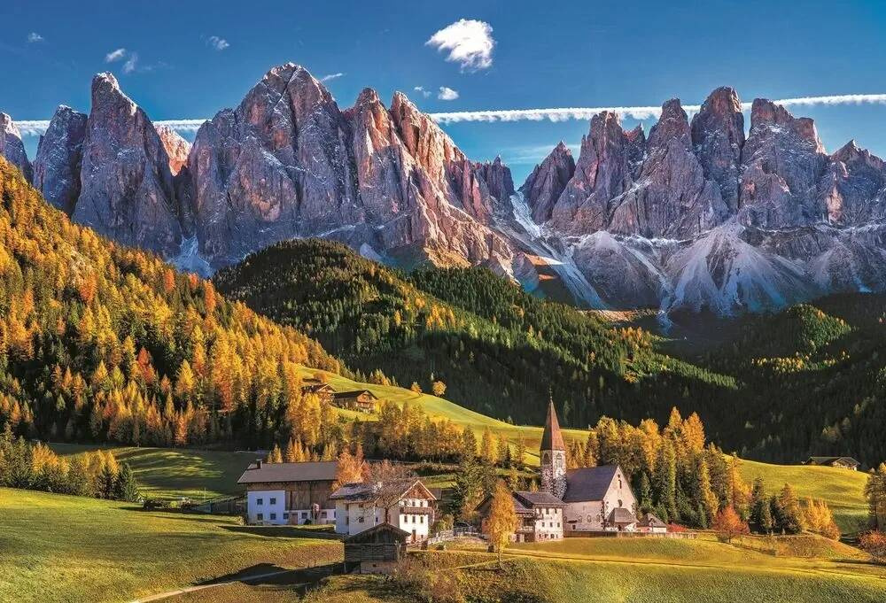 Puzzle 1500 Układanka Góry DOLOMITY Dolina Włochy Krajobraz 12+ Trefl_1