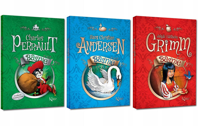 3x Pakiet Baśni Andersen Bracia Grimm Perrault Kolorowa Klasyka Greg_1