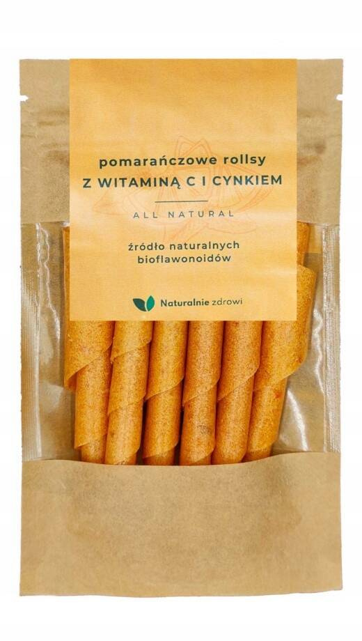 Rollsy POMARAŃCZOWE Z Witaminą C i Cynkiem 50g Naturalnie Zdrowi_2