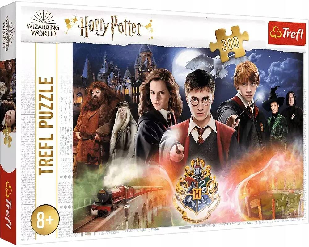 Puzzle 300 el. Układanka Harry Poter Hagrid Hermiona Hogwart 8+ Trefl 23001_2