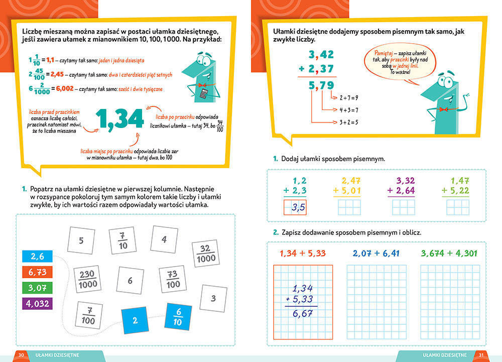 Ułamki Klasy 4-5 MATEMATYKA Ćwiczenia Zadania Greg_2