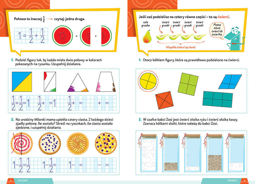 Ułamki Klasy 4-5 MATEMATYKA Ćwiczenia Zadania Greg_3