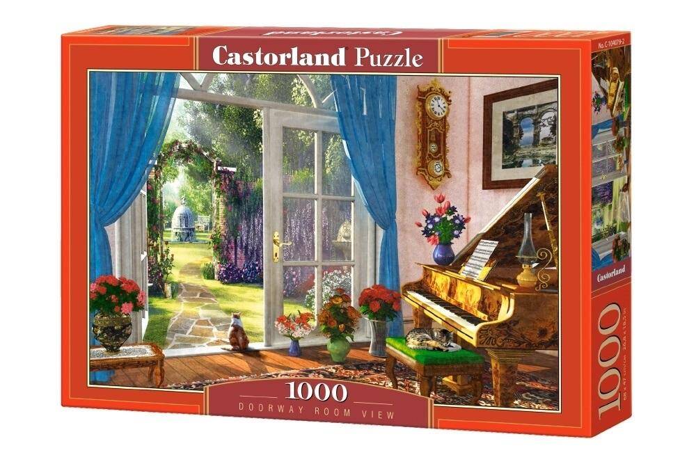 PUZZLE UKŁADANKA KWIATY OGRÓD DOM KOTY 1000 CASTOR_2