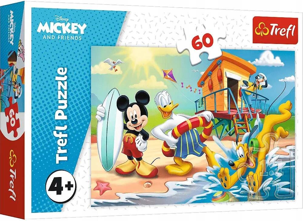 Puzzle 60 Układanka MYSZKA MIKI Donald Pluto Ciekawy Dzień Mikiego Trefl_2