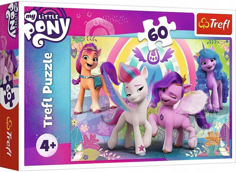 Puzzle 60 Układanka Kucyki PONY My Little Pony Urocze Koniki konie 4+ Trefl_2