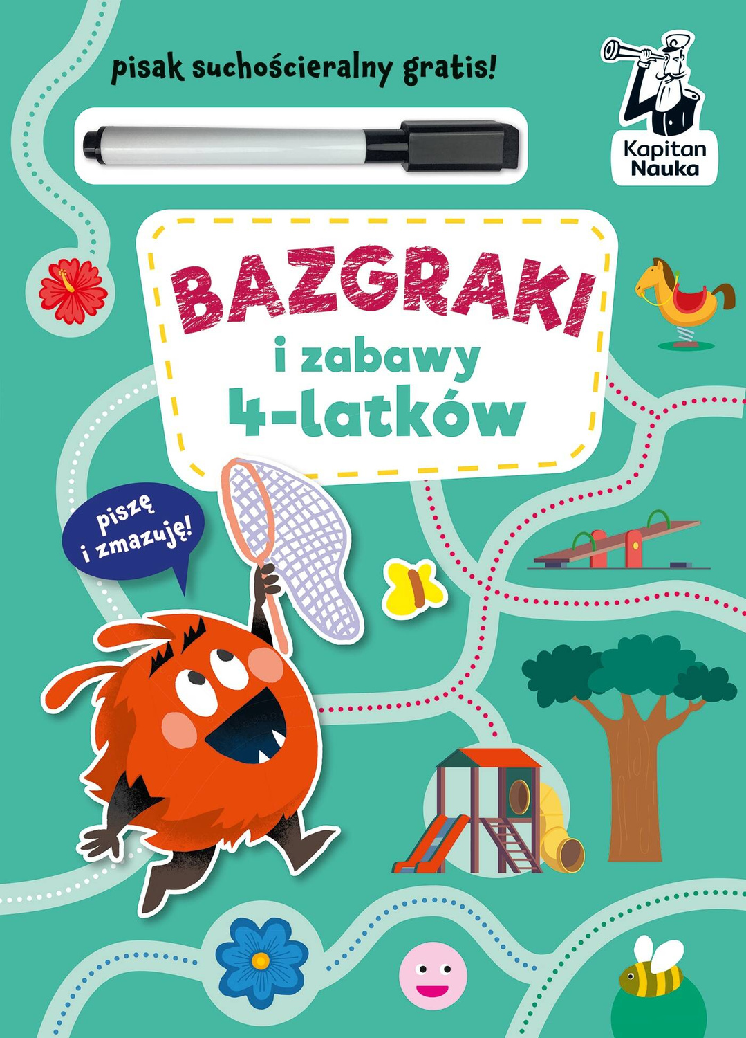 Bazgraki i ZABAWY 4-LATKÓW Rozwijające Z Pisakiem 4+ Kapitan Nauka_1