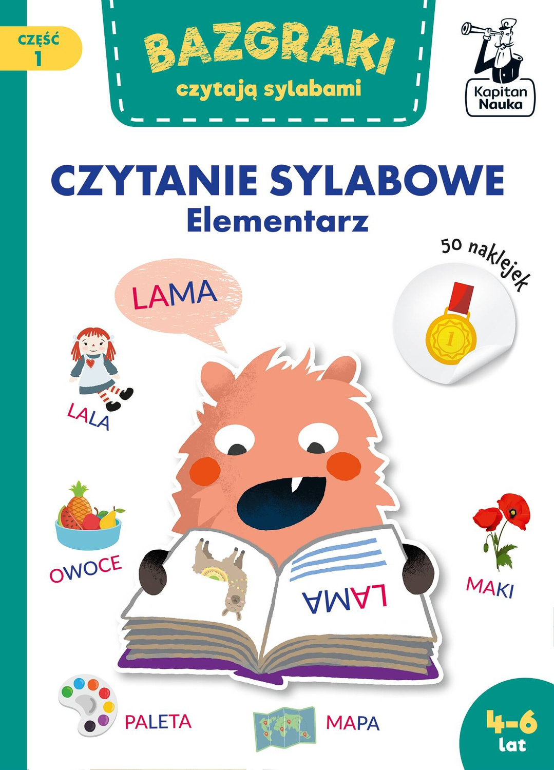 Bazgraki Czytają Sylabami CZYTANIE SYLABOWE Elementarz 4+ Kapitan Nauka_1