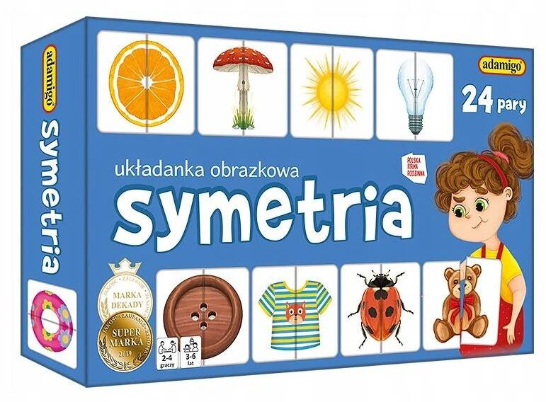 Symetria Układanka Obrazkowa Edukacyjna 3+ Adamigo 07608_1