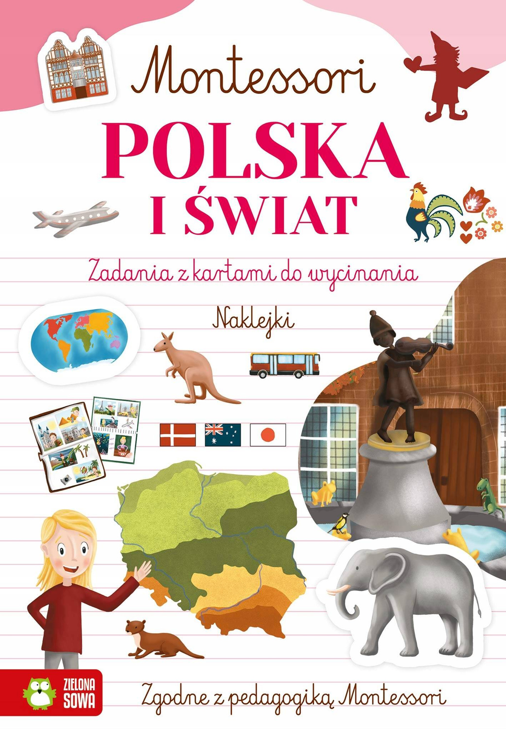 Montessori. Polska I Świat Zadania Z Kartami Do Wycinania + Naklejki_1