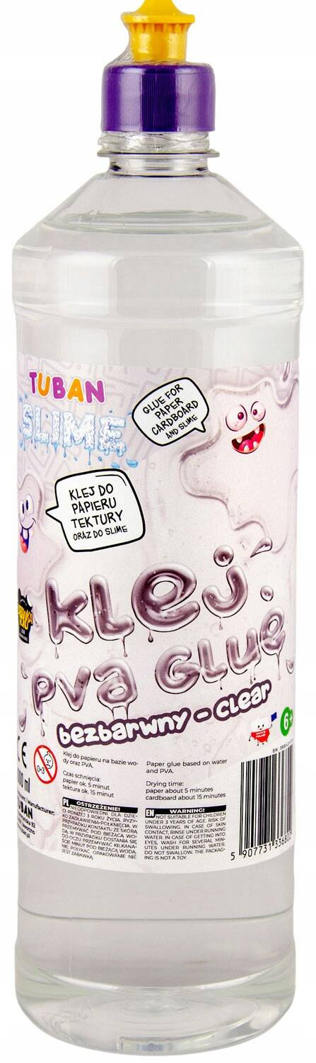 Klej Bezbarwny PVA 1L Slime Tuban 3680_1