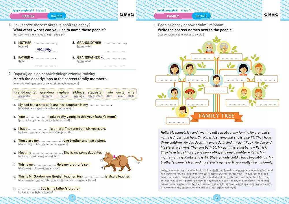 Język Angielski Karty Pracy W Szkole i W Domu Klasa 5 SP Greg_3