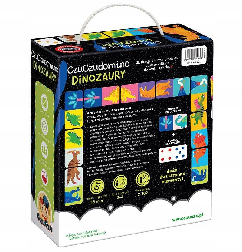 Dinozaury Domino Gra Dla Dzieci 2+ CzuCzu_5