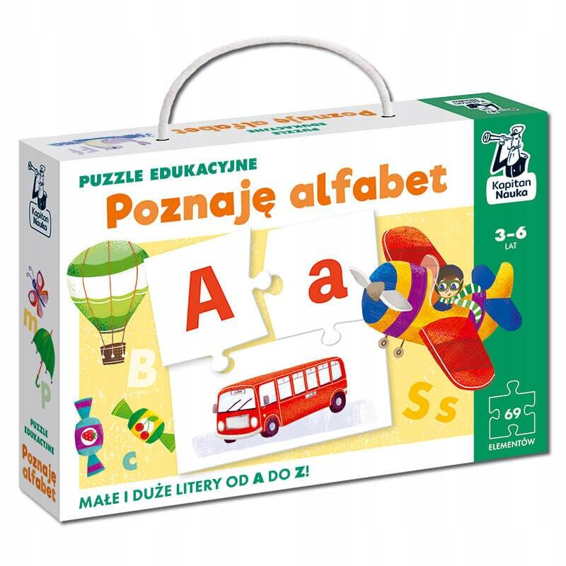 Puzzle Edukacyjne Poznaję Alfabet Nauka Liter Od A Do Z 3+ Kapitan Nauka_1