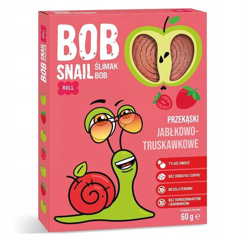 Przekąska Jabłko Truskawka Bez Cukrów 60g BOB SNAIL_1