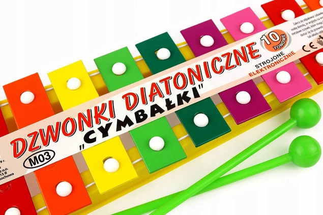 Cymbałki Dzwonki Diatoniczne 10 Tonowe Dla Dzieci MIX 3+ Marek_3