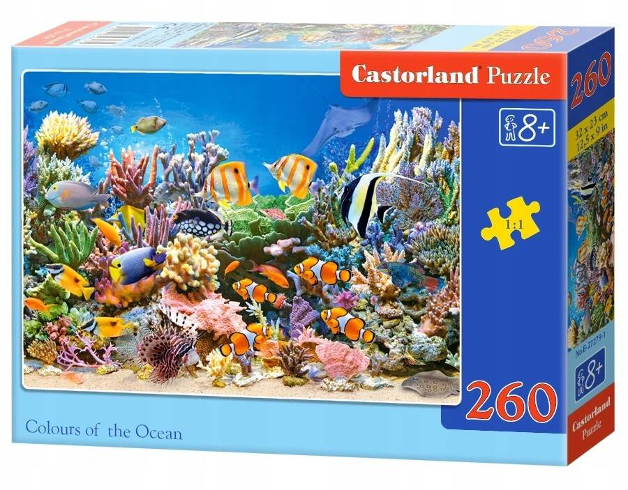 Puzzle 260 Ryby RAFA KORALOWA Ocean Kolory Rybki Zwierzęta 8+ Castorland_2