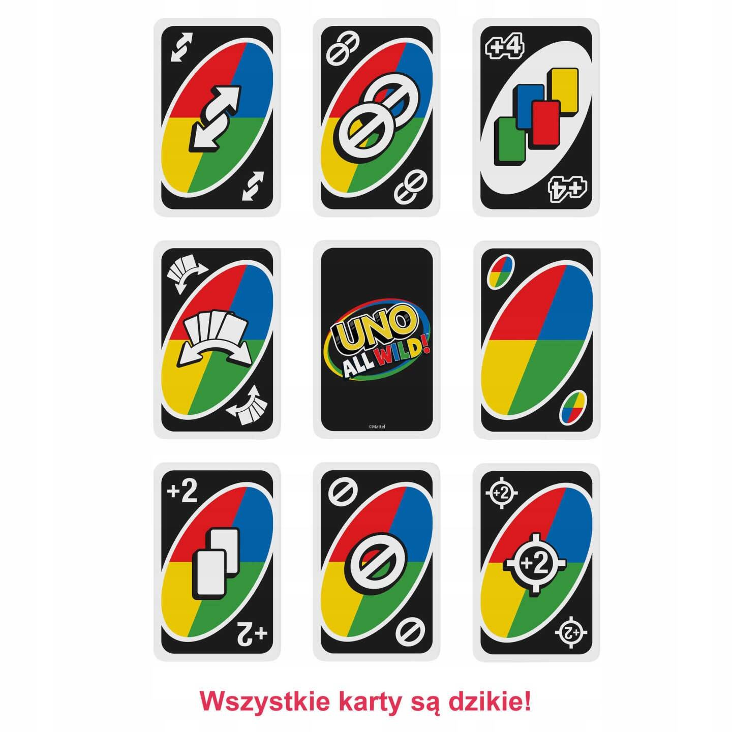 GRA KARCIANA UNO ALL WILD DZIKIE KARTY MATTEL_5