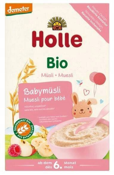 2x HOLLE BIO Kaszka Zbożowo Owocowa i Pełnoziarnista 3 Zboża Bez Cukru 6M+_2