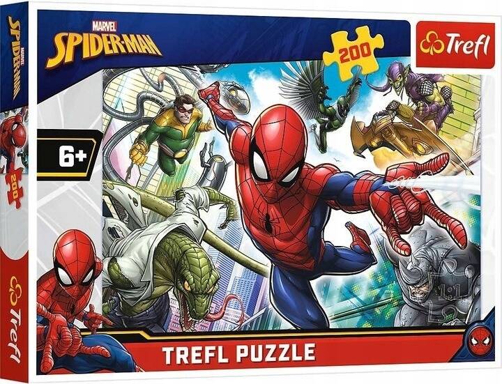 Puzzle 200 Układanka Marvel SPIDERMAN Złoczyńcy Goblin 6+ Trafl 13235_2