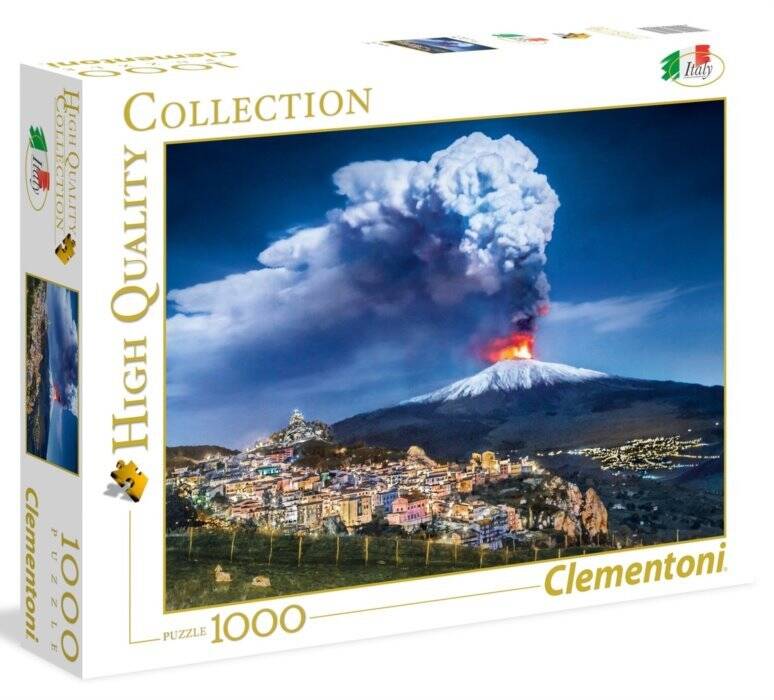 Puzzle 1000 Układanka Wulkan ETNA Włochy Krajobraz 8+ Clementoni 39453_2