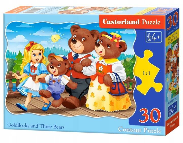 Puzzle 30 Układanka Bajka ZŁOTOWŁOSA i TRZY MISIE Miś 4+ Castorland_2