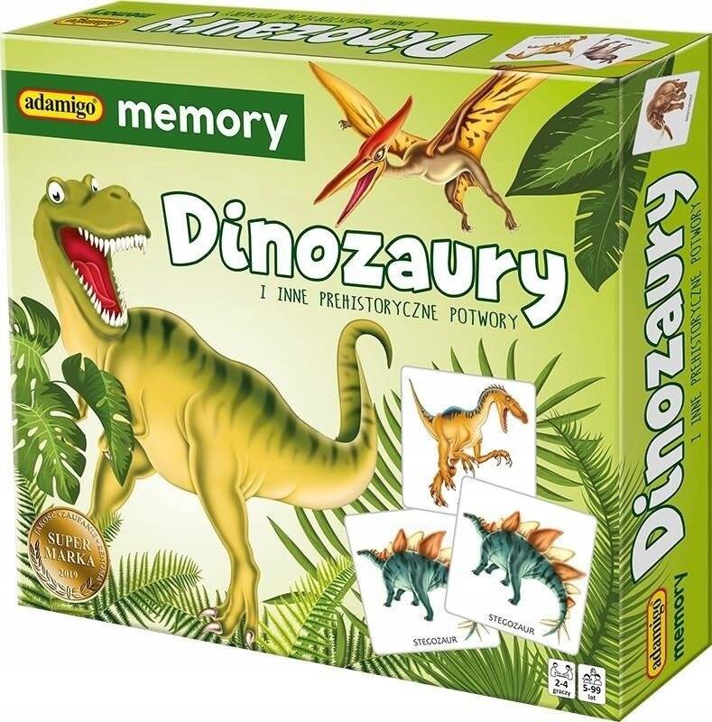 Gra Memory Dinozaury Pamięciowa Dla Dzieci Pamięć 5+ Adamigo_1