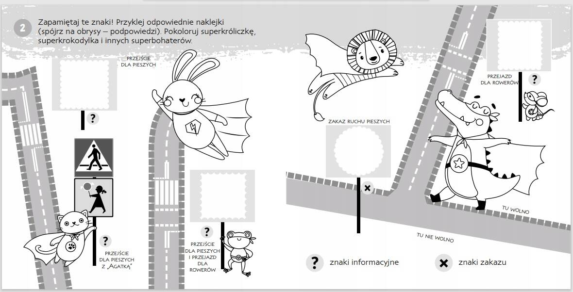 Zgadywanie Doklejanie Znaki Drogowe 16 Naklejek Sabina Grabias 5+ Skrzat_3