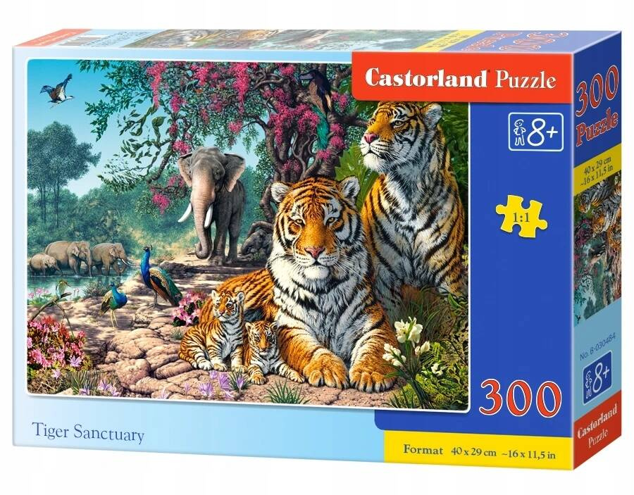 Puzzle 300 Układanka Zwierzęta TYGRYS Tygrysy Dzikie Zwierzęta 8+ Castor_2