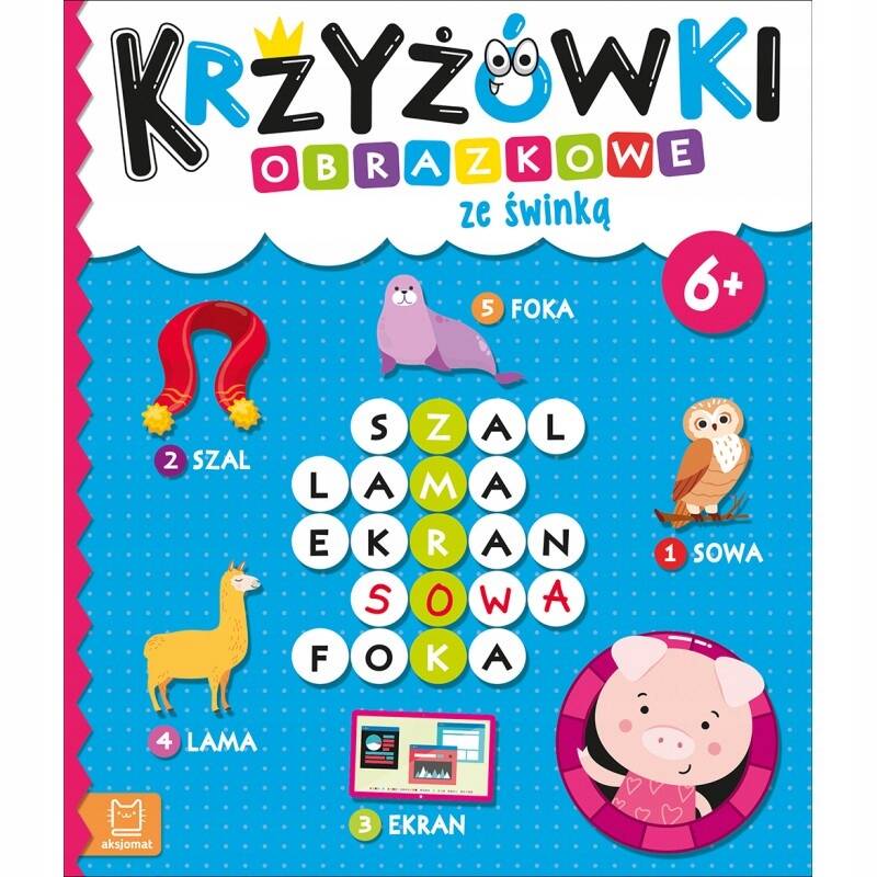 Krzyżówki Obrazkowe Dla Dzieci Ze Świnką 6+ Aksjomat 4003_1