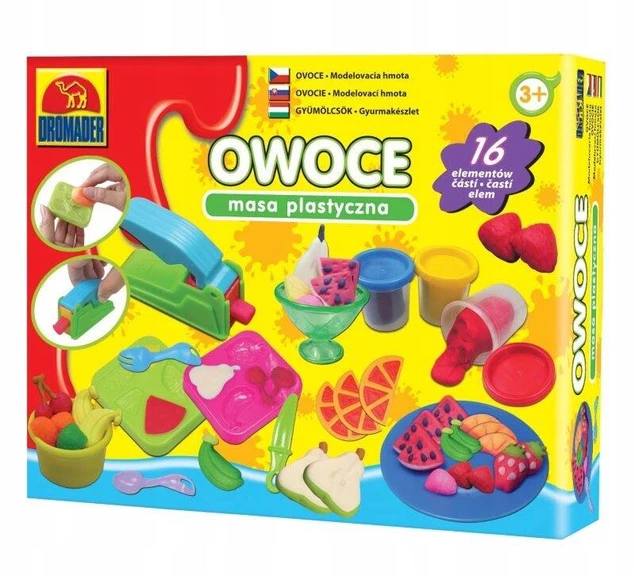 CIASTOLINA MASA PLASTYCZNA NARZĘDZIA/OWOCE AKCESORIA MIX_2