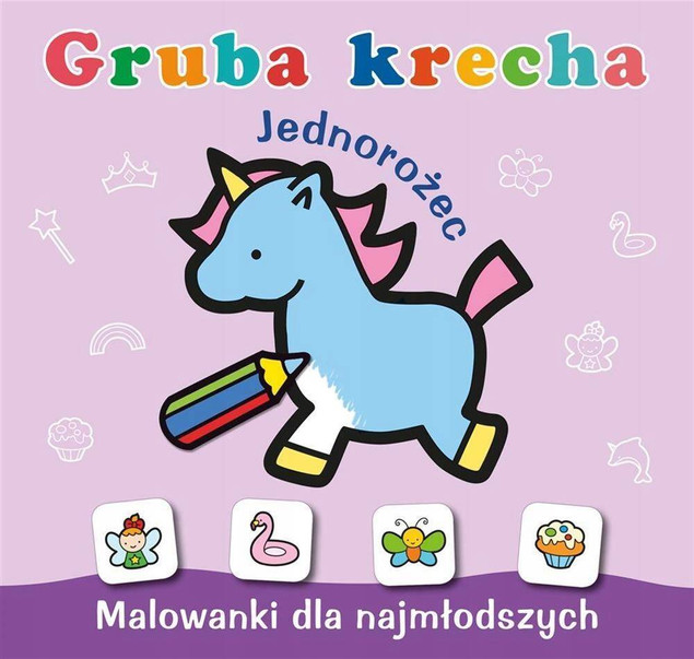 Gruba Krecha Malowanka Kolorowanka Jednorożec 1+ Skrzat_1