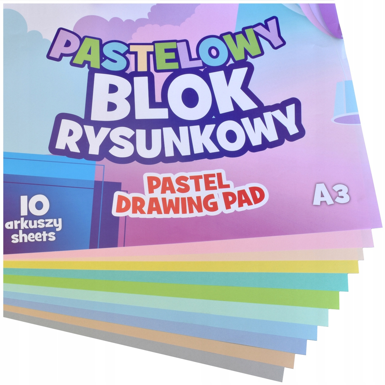 Blok Techniczny PASTELOWY Dla Dzieci Szkoła Plastyka A3 10k 170g Astra_2