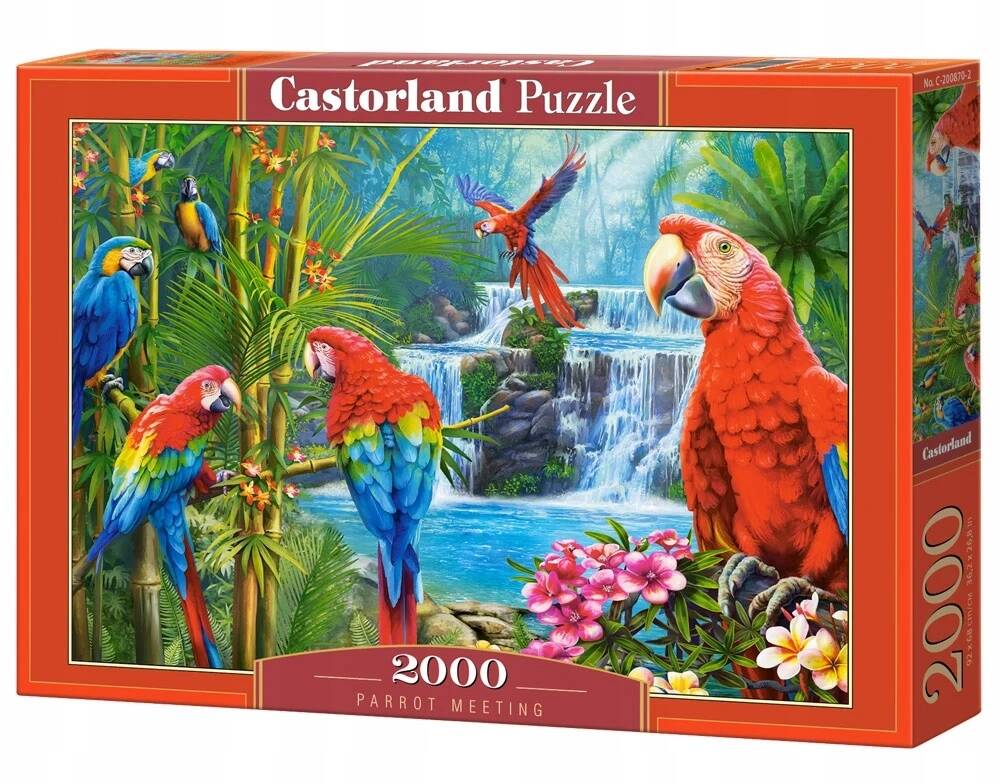 Puzzle 2000 Układanka Natura PAPUGI Ptaki Papuga Zwierzęta 9+ Castorland_2