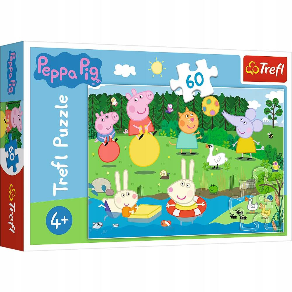 Puzzle ŚWINKA PEPPA Wakacyjna zabawa 60 el TREFL_1