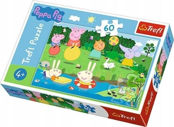 Puzzle ŚWINKA PEPPA Wakacyjna zabawa 60 el TREFL_2