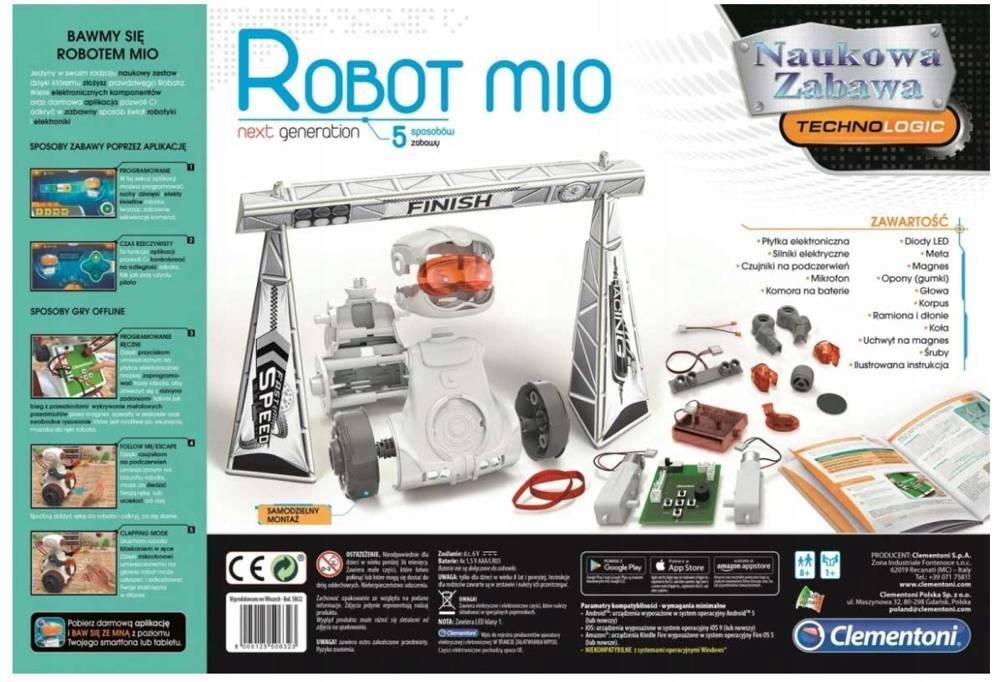 Robot Mio Edukacyjny Nowa Generacja Naukowa Zabawa 8+ Clementoni_4