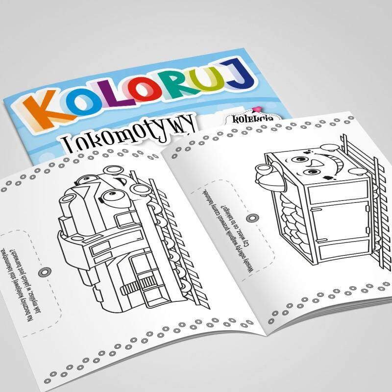 Kolorowanka Malowanka LOKOMOTYWY 100 Kolorowanek 3+ Martel_2